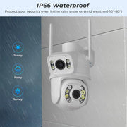La doppia fotocamera WiFi QX95 da 6 MP supporta l'interfono vocale bidirezionale e il riconoscimento AI, QX95