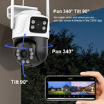 La doppia fotocamera WiFi QX101 da 6 MP supporta l'interfono vocale bidirezionale e la visione notturna a infrarossi, QX101