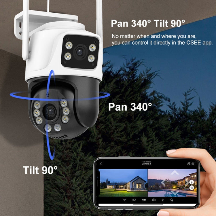La doppia fotocamera WiFi QX101 da 6 MP supporta l'interfono vocale bidirezionale e la visione notturna a infrarossi, QX101
