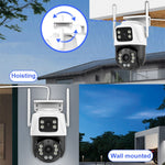La doppia fotocamera WiFi QX101 da 6 MP supporta l'interfono vocale bidirezionale e la visione notturna a infrarossi, QX101