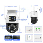 La doppia fotocamera WiFi QX101 da 6 MP supporta l'interfono vocale bidirezionale e la visione notturna a infrarossi, QX101