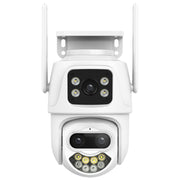 La tripla fotocamera WiFi QX102 da 3 MP supporta l'interfono vocale bidirezionale e la visione notturna a infrarossi, QX102