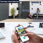 La tripla fotocamera WiFi QX102 da 3 MP supporta l'interfono vocale bidirezionale e la visione notturna a infrarossi, QX102