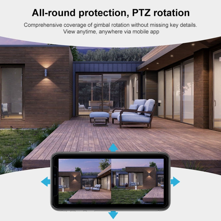 La tripla fotocamera WiFi QX102 da 3 MP supporta l'interfono vocale bidirezionale e la visione notturna a infrarossi, QX102