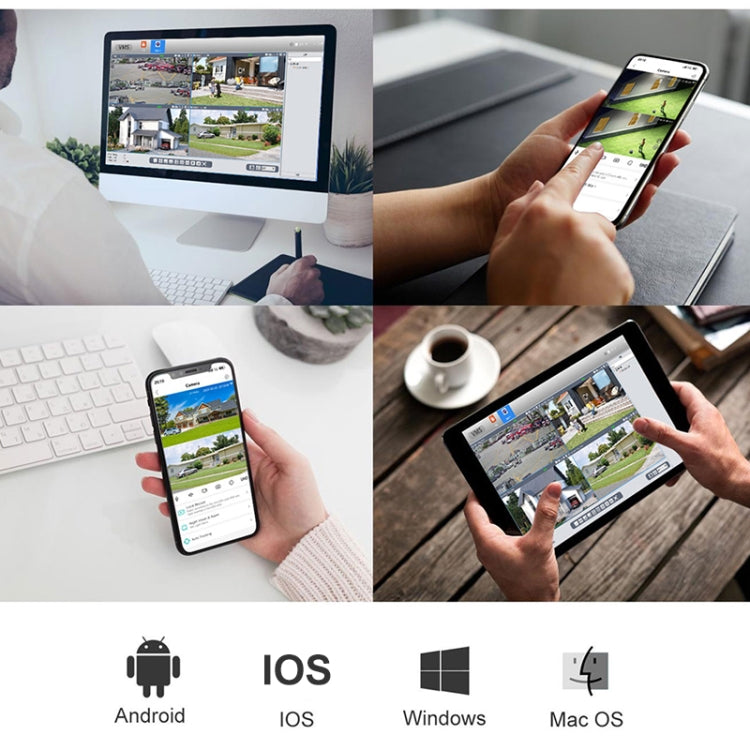 La tripla fotocamera WiFi QX102 da 3 MP supporta l'interfono vocale bidirezionale e la visione notturna a infrarossi, QX102