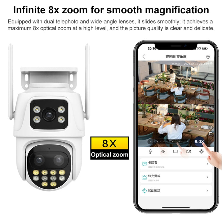 Doppia fotocamera WiFi 3 MP con riconoscimento volto AI QX104