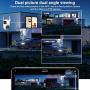 La doppia fotocamera WiFi QX104 da 3 MP supporta il riconoscimento del volto umano e l'allarme AI, QX104