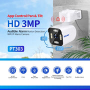 ESCAM PT303 Telecamera IP WiFi Pan & Tilt con rilevamento del movimento HD da 3 MP, PT303