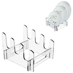 Scolapiatti multistrato per portaoggetti in acrilico rimovibile, 16.5 x 15.3 x 11.5cm, 21.6 x 15.3 x 12.5cm, 26.7 x 15.3 x 14cm