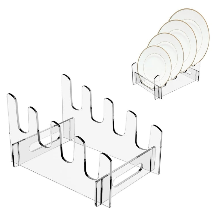 Scolapiatti multistrato per portaoggetti in acrilico rimovibile, 16.5 x 15.3 x 11.5cm, 21.6 x 15.3 x 12.5cm, 26.7 x 15.3 x 14cm