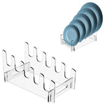 Scolapiatti multistrato per portaoggetti in acrilico rimovibile, 16.5 x 15.3 x 11.5cm, 21.6 x 15.3 x 12.5cm, 26.7 x 15.3 x 14cm