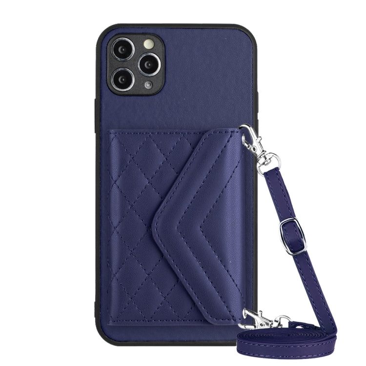 Custodia per telefono RFID con struttura rombica e cordino lungo, For iPhone 12 mini, For iPhone 11 Pro Max, For iPhone 11, For iPhone 11 Pro