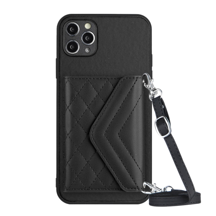Custodia per telefono RFID con struttura rombica e cordino lungo, For iPhone 12 mini, For iPhone 11 Pro Max, For iPhone 11, For iPhone 11 Pro