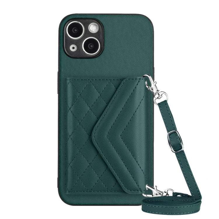 Custodia per telefono RFID con struttura rombica e cordino lungo, For iPhone SE 2022 / SE 2020, For iPhone 13 Pro Max, For iPhone 13 Pro, For iPhone 13