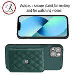 Custodia per telefono RFID con struttura rombica e cordino lungo, For iPhone 13 mini, For iPhone 12, For iPhone 12 Pro Max, For iPhone 12 Pro