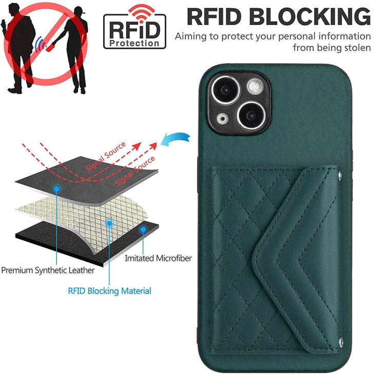 Custodia per telefono RFID con struttura rombica e cordino lungo, For iPhone 13 mini, For iPhone 12, For iPhone 12 Pro Max, For iPhone 12 Pro