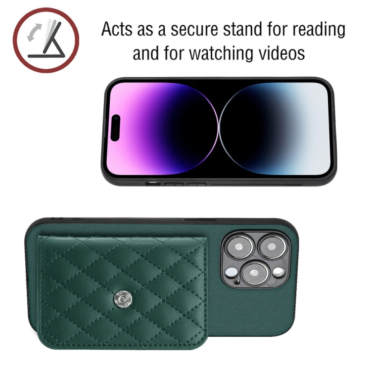 Custodia per telefono RFID con struttura rombica e cordino lungo, For iPhone 15 Pro Max, For iPhone 15 Pro, For iPhone 15 Plus, For iPhone 15