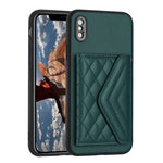 Custodia per telefono RFID con struttura rombica e cordino lungo, For iPhone XS / X, For iPhone XR, For iPhone XS Max, For iPhone 8 Plus / 7 Plus