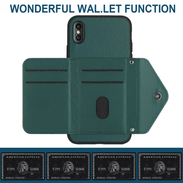 Custodia per telefono RFID con struttura rombica e cordino lungo, For iPhone XS / X, For iPhone XR, For iPhone XS Max, For iPhone 8 Plus / 7 Plus