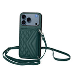 Custodia per telefono RFID con struttura rombica e cordino lungo, For iPhone 17 Pro Max, For iPhone 17 Pro, For iPhone 17, For iPhone Air