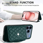 Custodia per telefono RFID con struttura rombica e cordino lungo, For iPhone 17 Pro Max, For iPhone 17 Pro, For iPhone 17, For iPhone Air