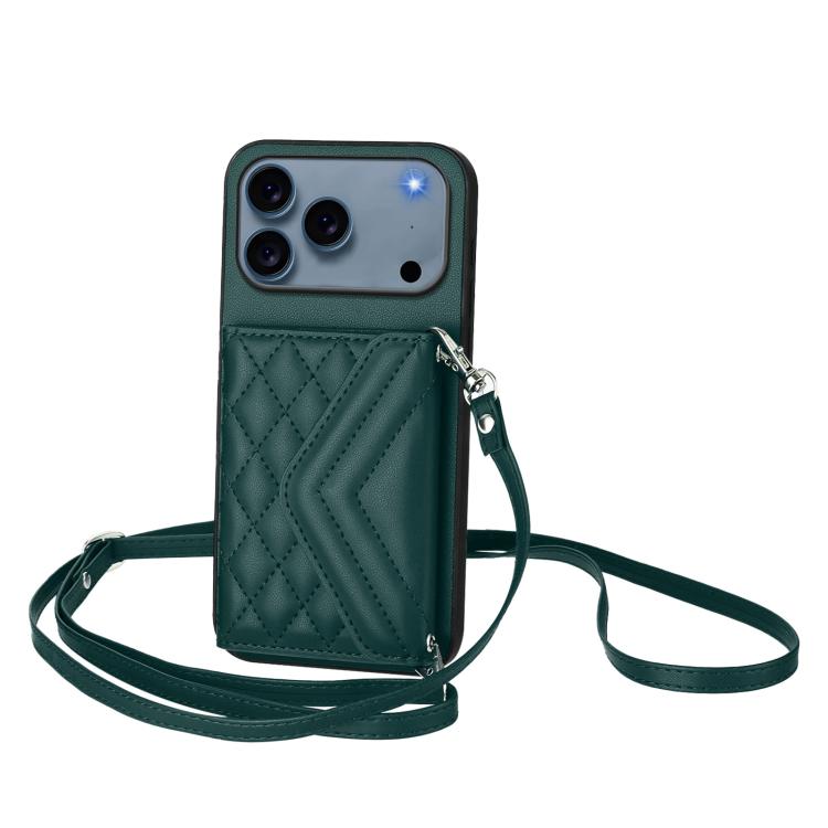 Custodia per telefono RFID con struttura rombica e cordino lungo, For iPhone 17 Pro Max, For iPhone 17 Pro, For iPhone 17, For iPhone Air