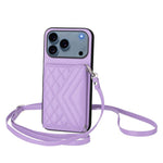 Custodia per telefono RFID con struttura rombica e cordino lungo, For iPhone 17 Pro Max, For iPhone 17 Pro, For iPhone 17, For iPhone Air