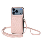 Custodia per telefono RFID con struttura rombica e cordino lungo, For iPhone 17 Pro Max, For iPhone 17 Pro, For iPhone 17, For iPhone Air