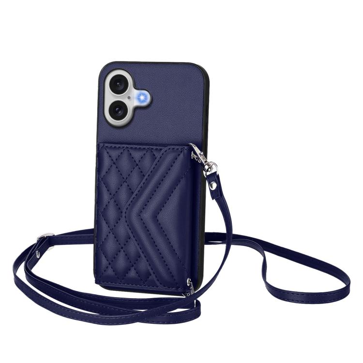 Custodia per telefono RFID con struttura rombica e cordino lungo, For iPhone 17 Pro Max, For iPhone 17 Pro, For iPhone 17, For iPhone Air