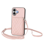 Custodia per telefono RFID con struttura rombica e cordino lungo, For iPhone 17 Pro Max, For iPhone 17 Pro, For iPhone 17, For iPhone Air