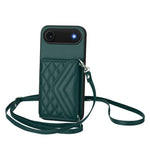 Custodia per telefono RFID con struttura rombica e cordino lungo, For iPhone 17 Pro Max, For iPhone 17 Pro, For iPhone 17, For iPhone Air