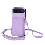 Custodia per telefono RFID con struttura rombica e cordino lungo, For iPhone 17 Pro Max, For iPhone 17 Pro, For iPhone 17, For iPhone Air