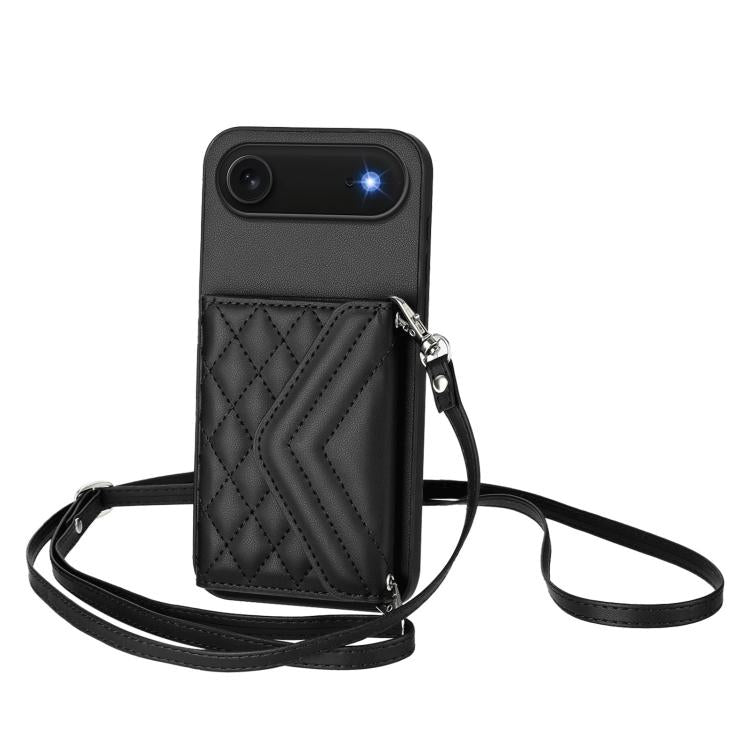Custodia per telefono RFID con struttura rombica e cordino lungo, For iPhone 17 Pro Max, For iPhone 17 Pro, For iPhone 17, For iPhone Air