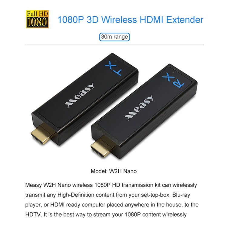 Measy W2H Nano Trasmettitore Ricevitore HDMI Wireless 1080P