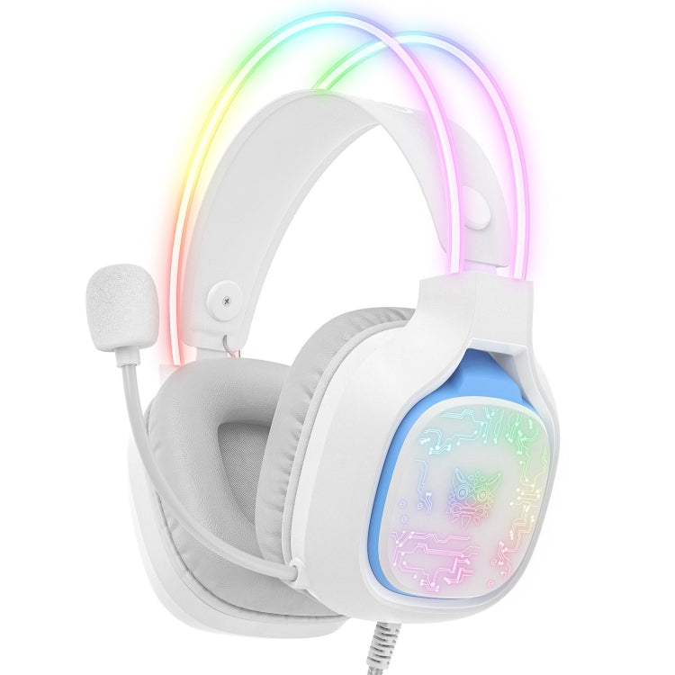 ONIKUMA X22 USB + Cuffie da gioco cablate con luce colorata da 3,5 mm con microfono, Lunghezza cavo: 1,8 m, X22