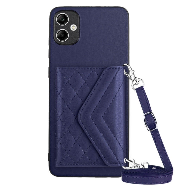 Custodia per telefono RFID con struttura rombica e cordino lungo, For Samsung Galaxy A25 5G, For Samsung Galaxy S23 FE 5G, For Samsung Galaxy A24 4G, For Samsung Galaxy A04e 4G / M04 4G