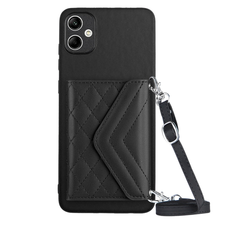 Custodia per telefono RFID con struttura rombica e cordino lungo, For Samsung Galaxy A25 5G, For Samsung Galaxy S23 FE 5G, For Samsung Galaxy A24 4G, For Samsung Galaxy A04e 4G / M04 4G