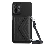 Custodia per telefono RFID con struttura rombica e cordino lungo, For Samsung Galaxy A13 4G, For Samsung Galaxy S22 Ultra 5G, For Samsung Galaxy S22+ 5G, For Samsung Galaxy S22 5G