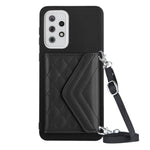 Custodia per telefono RFID con struttura rombica e cordino lungo, For Samsung Galaxy S20 FE, For Samsung Galaxy A23, For Samsung Galaxy A53 5G, For Samsung Galaxy A33 5G