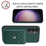 Custodia per telefono RFID con struttura rombica e cordino lungo, For Samsung Galaxy A34 5G, For Samsung Galaxy A54 5G, For Samsung Galaxy S23 Ultra 5G, For Samsung Galaxy S23+ 5G