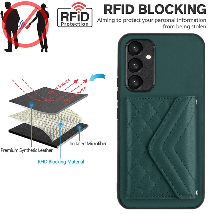 Custodia per telefono RFID con struttura rombica e cordino lungo, For Samsung Galaxy A34 5G, For Samsung Galaxy A54 5G, For Samsung Galaxy S23 Ultra 5G, For Samsung Galaxy S23+ 5G