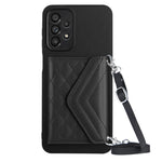 Custodia per telefono RFID con struttura rombica e cordino lungo, For Samsung Galaxy S20 FE, For Samsung Galaxy A23, For Samsung Galaxy A53 5G, For Samsung Galaxy A33 5G