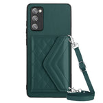 Custodia per telefono RFID con struttura rombica e cordino lungo, For Samsung Galaxy S20 FE, For Samsung Galaxy A23, For Samsung Galaxy A53 5G, For Samsung Galaxy A33 5G