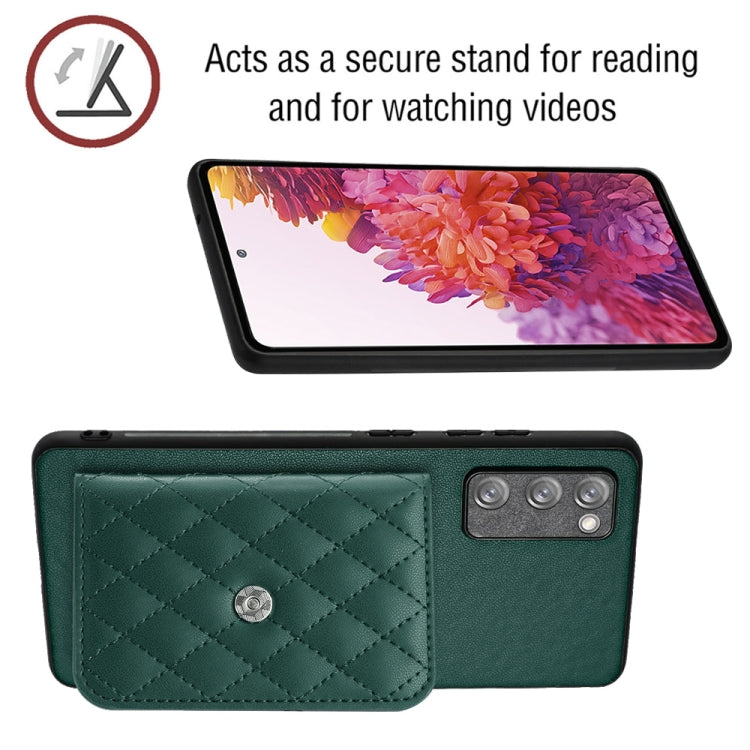 Custodia per telefono RFID con struttura rombica e cordino lungo, For Samsung Galaxy S20 FE, For Samsung Galaxy A23, For Samsung Galaxy A53 5G, For Samsung Galaxy A33 5G