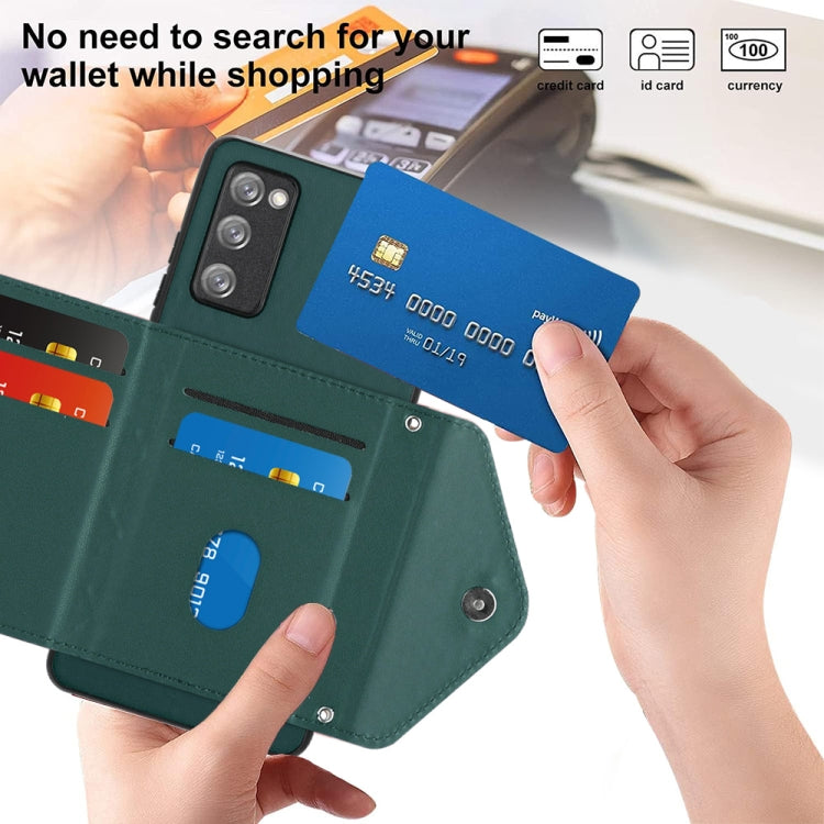 Custodia per telefono RFID con struttura rombica e cordino lungo, For Samsung Galaxy S20 FE, For Samsung Galaxy A23, For Samsung Galaxy A53 5G, For Samsung Galaxy A33 5G