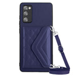 Custodia per telefono RFID con struttura rombica e cordino lungo, For Samsung Galaxy S20 FE, For Samsung Galaxy A23, For Samsung Galaxy A53 5G, For Samsung Galaxy A33 5G
