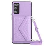 Custodia per telefono RFID con struttura rombica e cordino lungo, For Samsung Galaxy S20 FE, For Samsung Galaxy A23, For Samsung Galaxy A53 5G, For Samsung Galaxy A33 5G