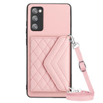 Custodia per telefono RFID con struttura rombica e cordino lungo, For Samsung Galaxy S20 FE, For Samsung Galaxy A23, For Samsung Galaxy A53 5G, For Samsung Galaxy A33 5G