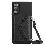 Custodia per telefono RFID con struttura rombica e cordino lungo, For Samsung Galaxy S20 FE, For Samsung Galaxy A23, For Samsung Galaxy A53 5G, For Samsung Galaxy A33 5G