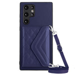 Custodia per telefono RFID con struttura rombica e cordino lungo, For Samsung Galaxy A13 4G, For Samsung Galaxy S22 Ultra 5G, For Samsung Galaxy S22+ 5G, For Samsung Galaxy S22 5G